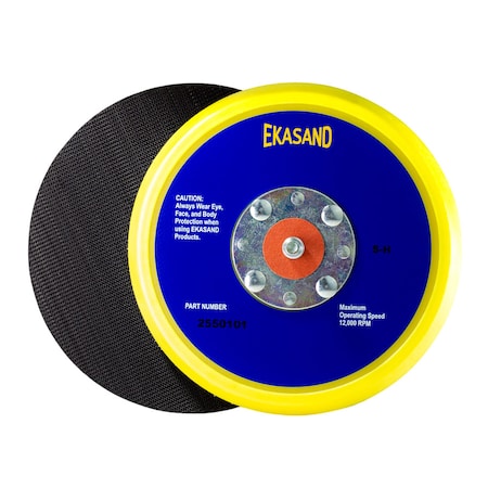 Uneeda Ekasand Sanding Disc Pad 5 Inch No hole, Low Profile, 4-Rivet Hook Face for Hook & Loop P-101498